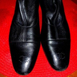 Authentic vintage Chanel flat rising boot
